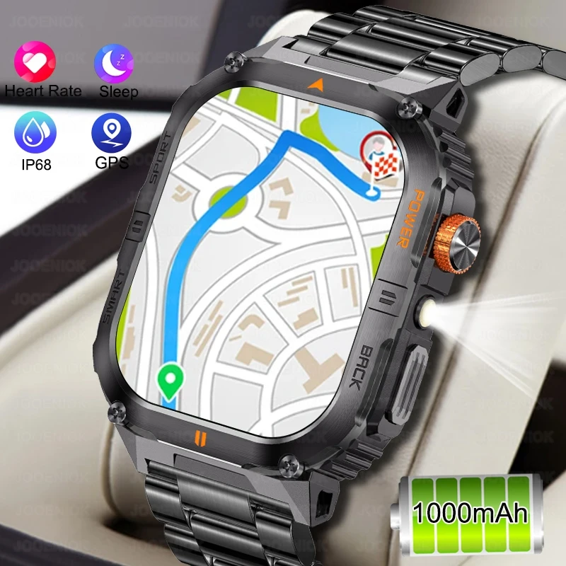 2026New 1000mAh Battery SmartWatch Men GPS Tracking LED Flashlight Heart Rate Bluetooth Call IP68 Waterproof Smart Watch Men
2026New 1000mAh Battery SmartWatch Men GPS Tracking LED Flashlight Heart Rate Bluetooth Call IP68 Waterproof Smart Watch Men
