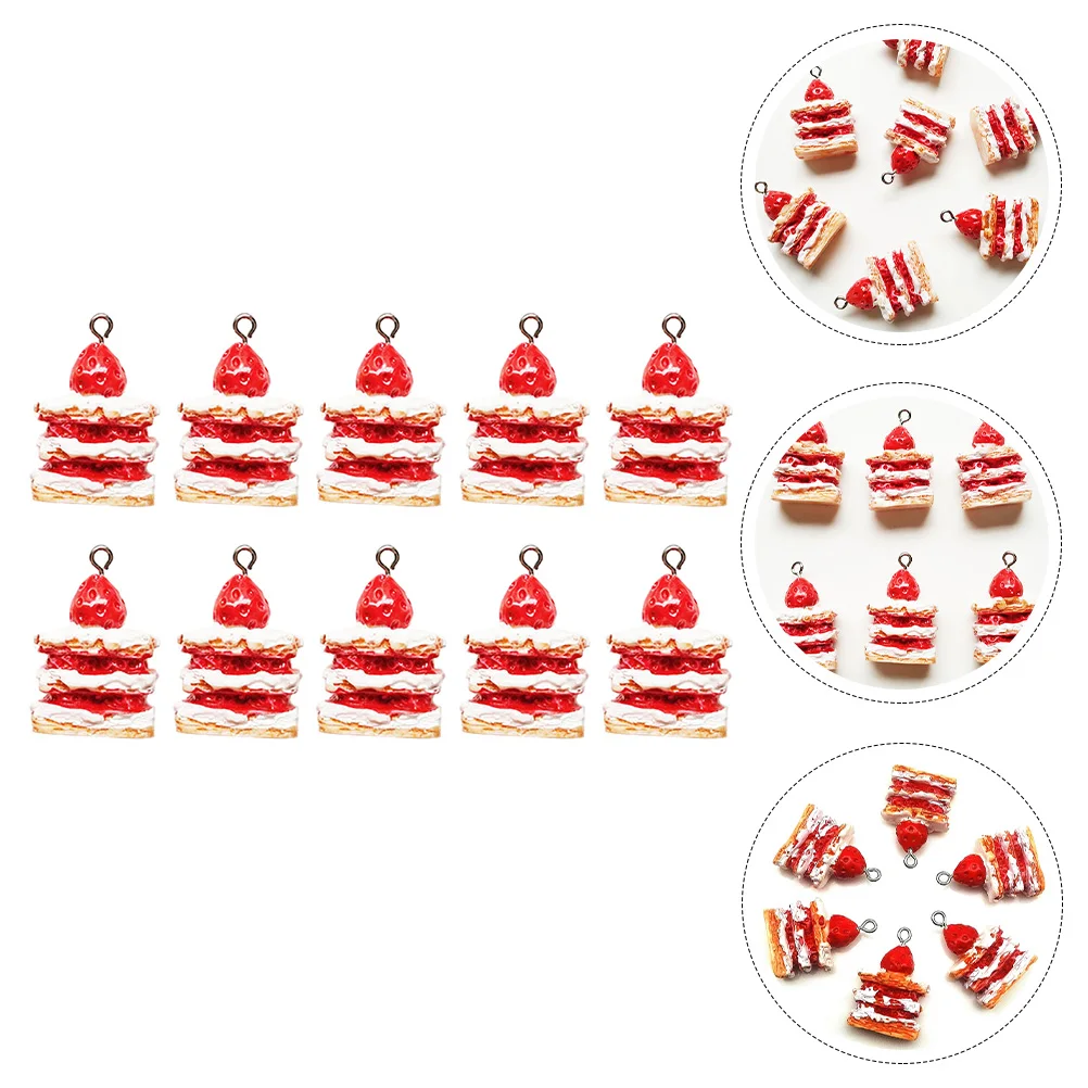 10Pcs Resin Strawberry Cake Pendants Creative Jewelry Accessories Party Festival Necklace Decors
10Pcs Resin Strawberry Cake Pendants Creative Jewelry Accessories Party Festival Necklace Decors