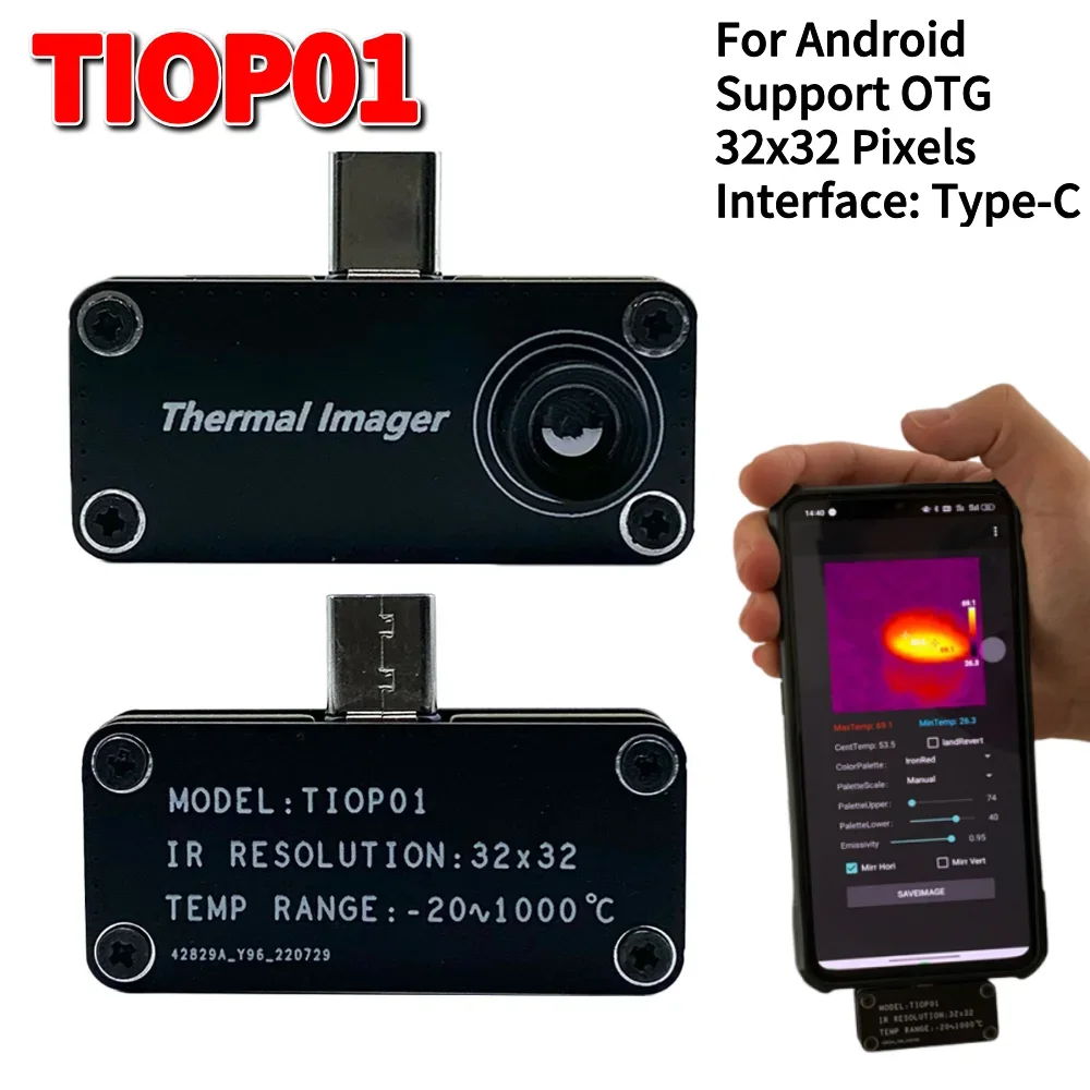Mobile Type-C Thermal Imaging Camera 32x32Resolution Professional External Night Vision for Android Mobile Phone Thermal Camera
Mobile Type-C Thermal Imaging Camera 32x32Resolution Professional External Night Vision for Android Mobile Phone Thermal Camera