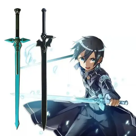 Sword Art Online 100cm Oversized Asuna Sword Dark Repulsor Water Elf Sword Cosplay Weapons SAO Props Safety PU Rubber Role Gift