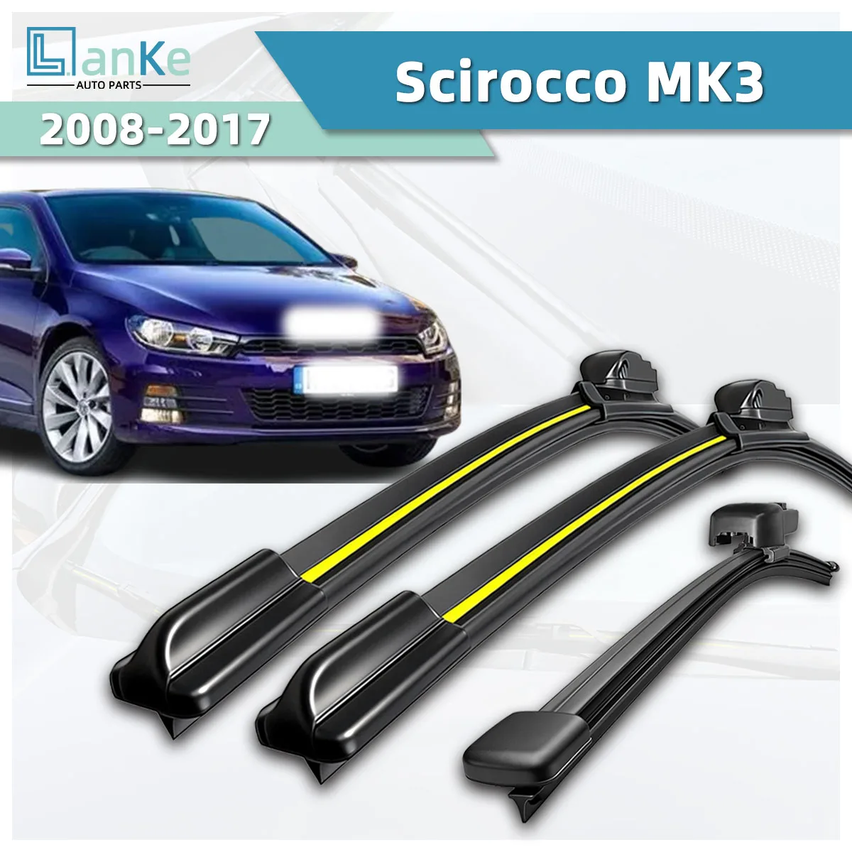 Suitable For Volkswagen VW Scirocco MK3 (2008-2017) Car Wipers Natural Rubber Durable Front Windshield Wipers Two-Way Wipers
Suitable For Volkswagen VW Scirocco MK3 (2008-2017) Car Wipers Natural Rubber Durable Front Windshield Wipers Two-Way Wipers