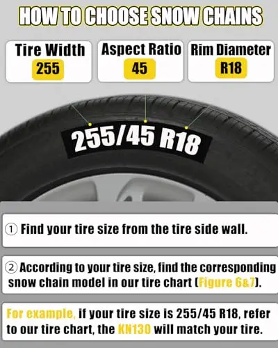 Quick-Install Snow Chains For Winter Traction On Passenger Vehicles, Sedans, SUVs – Fits Tire Sizes 215 To 275, 2 Pieces
Quick-Install Snow Chains For Winter Traction On Passenger Vehicles, Sedans, SUVs – Fits Tire Sizes 215 To 275, 2 Pieces