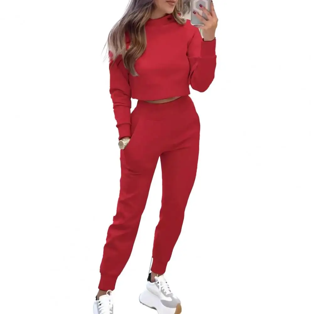 Autumn Winter High Neck Slim Fit Long Sleeve Short Women Solid Color Suit Elegant Fashion Pocket Petite Pants 2 Piece Set Female
Autumn Winter High Neck Slim Fit Long Sleeve Short Women Solid Color Suit Elegant Fashion Pocket Petite Pants 2 Piece Set Female