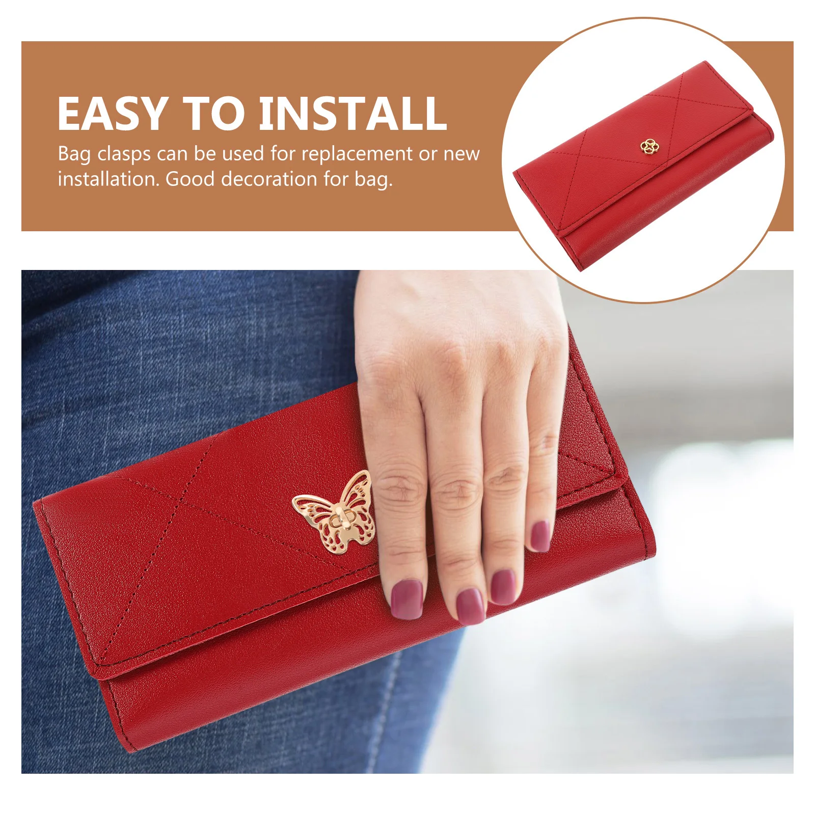 4Pcs Butterfly Shaped Bag Lock Sturdy Metal Clasp for Purse DIY Hardware Accessory Lightweight Secure Closure Fastening
4Pcs Butterfly Shaped Bag Lock Sturdy Metal Clasp for Purse DIY Hardware Accessory Lightweight Secure Closure Fastening