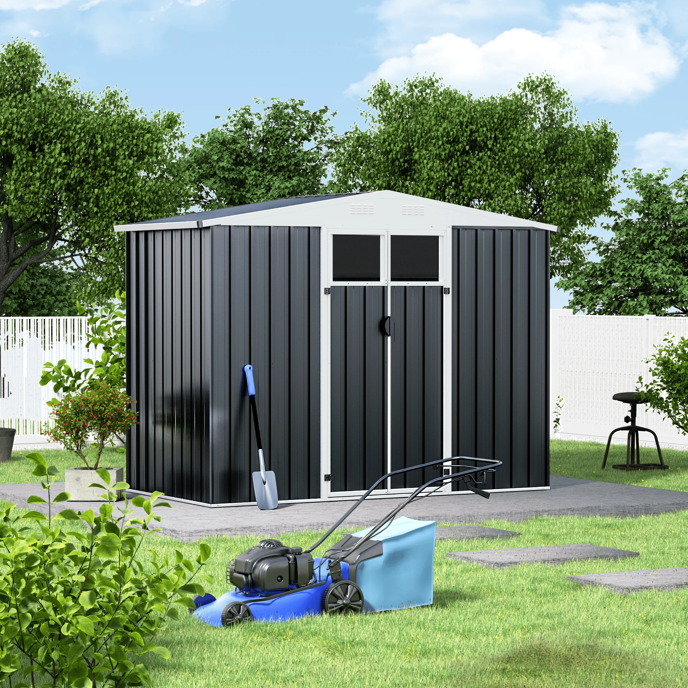 Modern Design Metal 8 X 4 FT Outdoor Storage Window Shed Garden Use
Modern Design Metal 8 X 4 FT Outdoor Storage Window Shed Garden Use