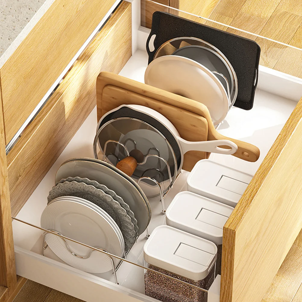Three Layer Pot Lid Rack Silver Drainer St ganizer Iron Wire Dish Drying Kitchen Countertop Pan Lid Holder Storage Solution
Three Layer Pot Lid Rack Silver Drainer St ganizer Iron Wire Dish Drying Kitchen Countertop Pan Lid Holder Storage Solution