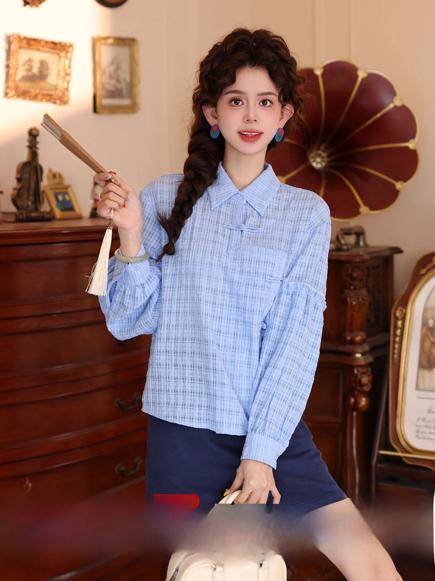 Blue Star Dot Design Sensation Button Shirt Women's Fashion 2026 New Versatile Long Sleeve Top Collar Regular Fit Polyes...
Blue Star Dot Design Sensation Button Shirt Women's Fashion 2026 New Versatile Long Sleeve Top Collar Regular Fit Polyes...
