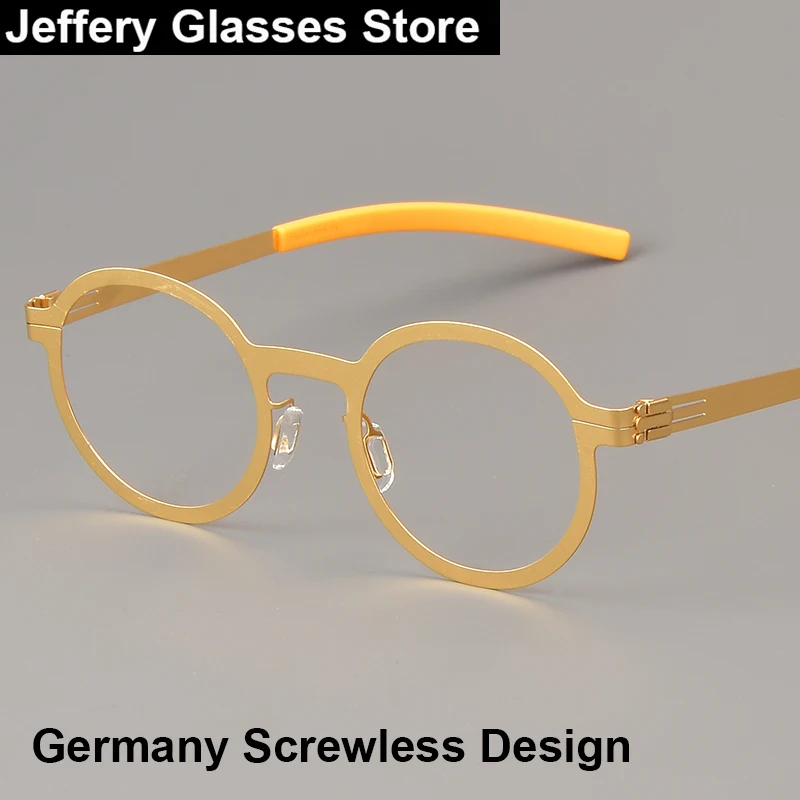 2025 Germany Screwless Round Glasses Frame Men Women Stainless Steel Eyeglasses Ultralight High Elasticity Vintage Spectacle
2025 Germany Screwless Round Glasses Frame Men Women Stainless Steel Eyeglasses Ultralight High Elasticity Vintage Spectacle
