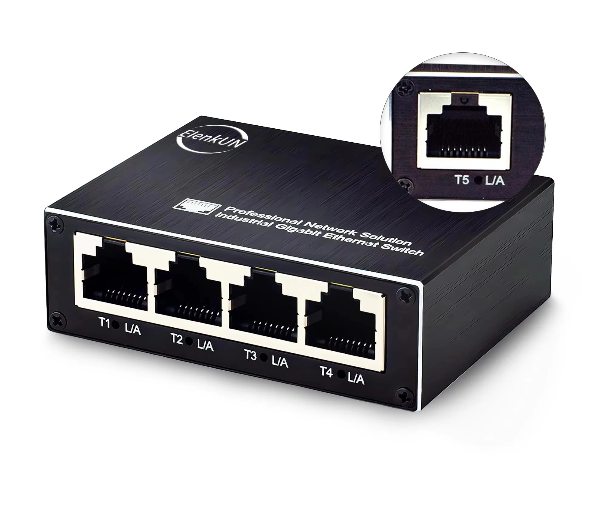 Mini Ethernet Switch 5-Port Gigabit Industrial Switch 10/100/1000 Mbps Unmanaged Plug and Play Network Hub Desktop Design
Mini Ethernet Switch 5-Port Gigabit Industrial Switch 10/100/1000 Mbps Unmanaged Plug and Play Network Hub Desktop Design