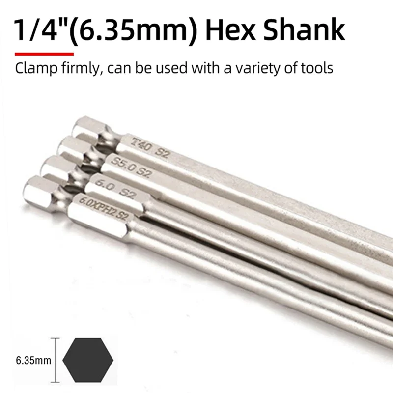The New 30Pcs Set 100Mm S2 Steel Magnetic Screwdriver Bits 1/4 Inch Hex Shank Power Tools Slotted Square Torx
The New 30Pcs Set 100Mm S2 Steel Magnetic Screwdriver Bits 1/4 Inch Hex Shank Power Tools Slotted Square Torx