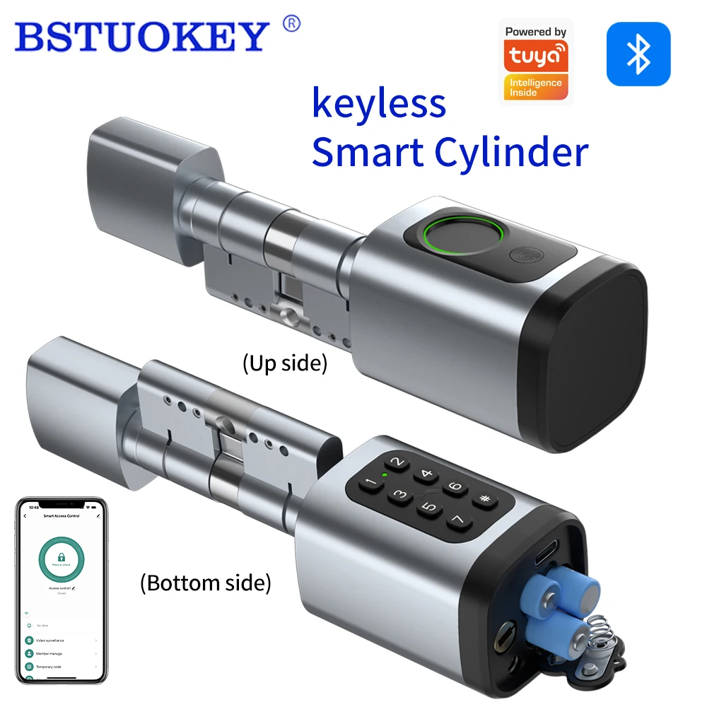 Support Tuya App Smart Cylinder With Fingerprint Password App Bluetooth Card Mechanical Key Easy Replacement 4AAA Battery
Support Tuya App Smart Cylinder With Fingerprint Password App Bluetooth Card Mechanical Key Easy Replacement 4AAA Battery