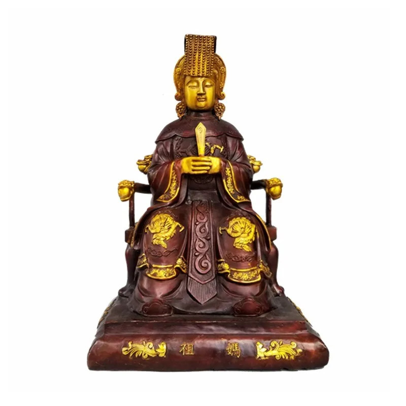 Large copper Mazu bronze statue of the Blessed Virgin of the Queen of Heaven Concubine Poseidon copper seated statue home
Large copper Mazu bronze statue of the Blessed Virgin of the Queen of Heaven Concubine Poseidon copper seated statue home