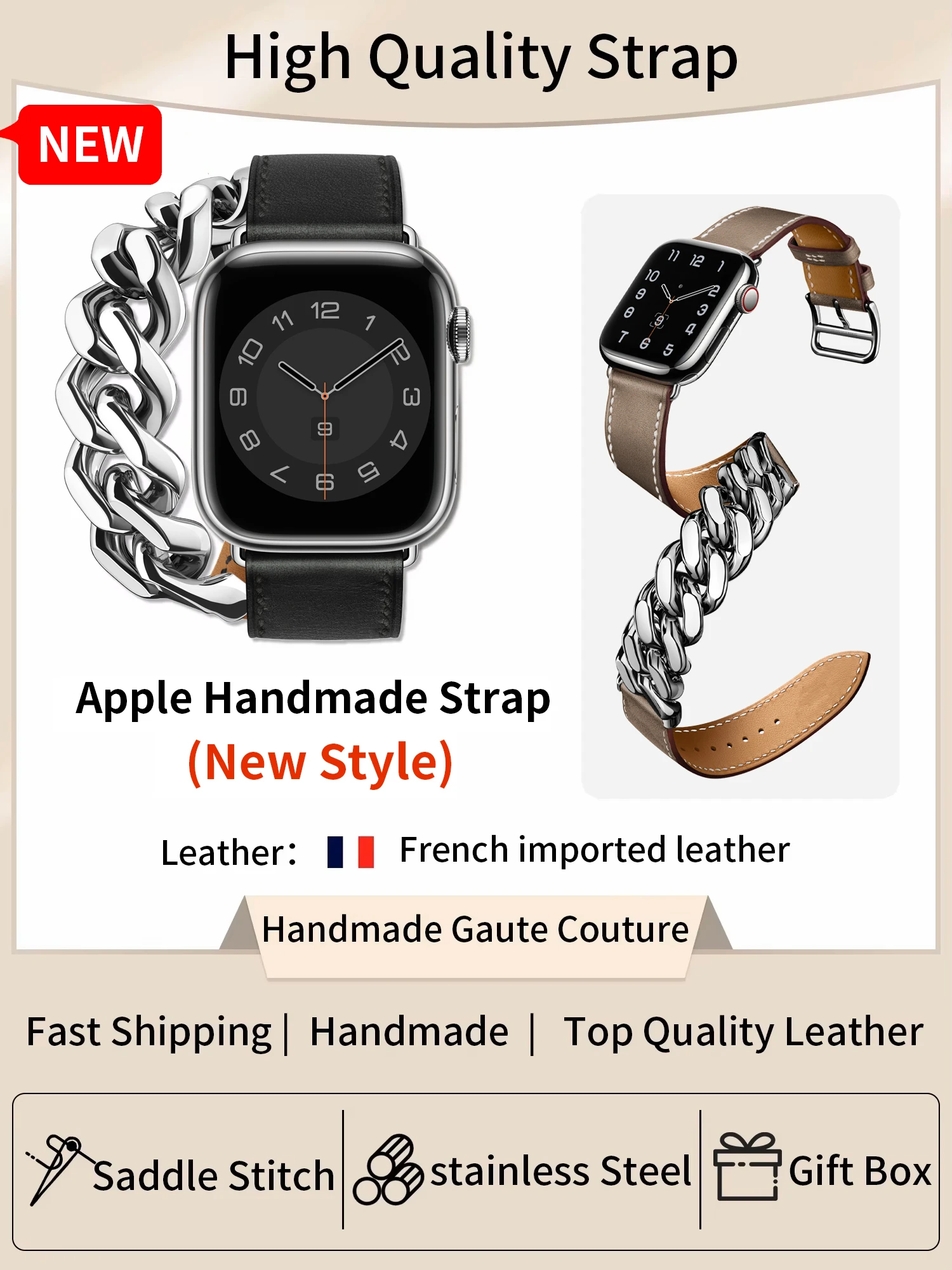 Kebitt Iwatch Double Tour Band for Apple Watch Ultra2 Iwatch Series 10 9 8 7 6 Cow Leather Stainless Steel Band 42mm 46mm 41mm
Kebitt Iwatch Double Tour Band for Apple Watch Ultra2 Iwatch Series 10 9 8 7 6 Cow Leather Stainless Steel Band 42mm 46mm 41mm