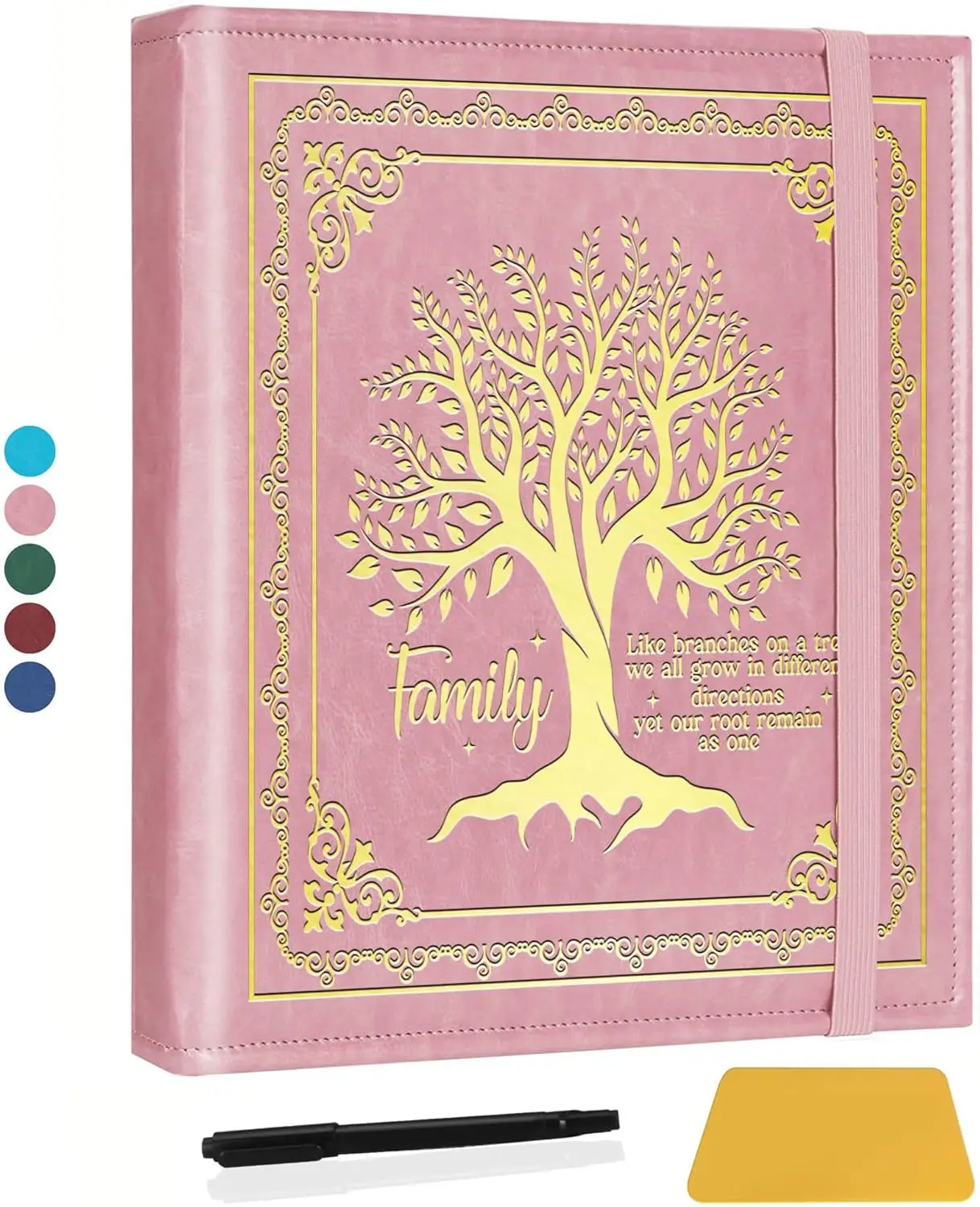 Family Tree Magnetic Self-Stick Page Photo Album for 3x5 4x6 5x7 Pictures DIY Family Leather Cover Album (Album Tree-Pin
Family Tree Magnetic Self-Stick Page Photo Album for 3x5 4x6 5x7 Pictures DIY Family Leather Cover Album (Album Tree-Pin