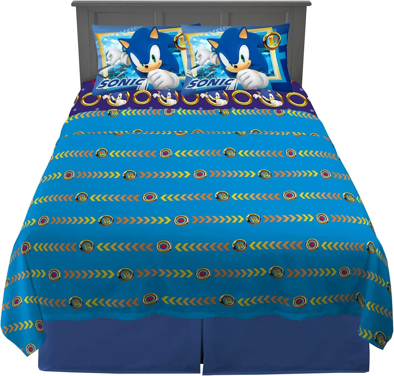 Sonic The Hedgehog Full Sheet Set Super Soft Microfiber Bedding for Kids with Flat Sheet Fitted Sheet and Pillowcases
Sonic The Hedgehog Full Sheet Set Super Soft Microfiber Bedding for Kids with Flat Sheet Fitted Sheet and Pillowcases