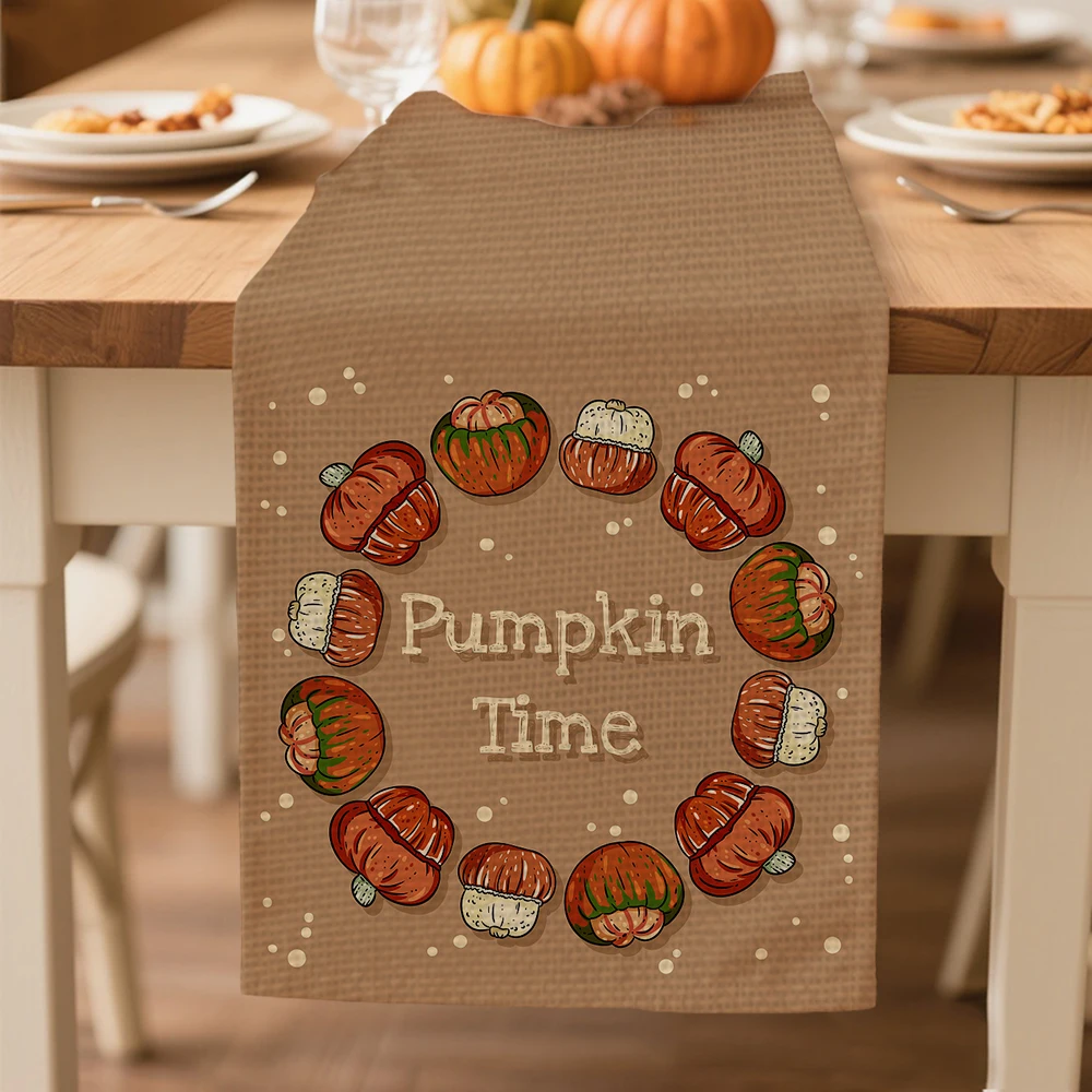 table runners autumn Pumpkin pattern Table decoration and accessories for Harvest Festival Thanksgiving Day tablecloth
table runners autumn Pumpkin pattern Table decoration and accessories for Harvest Festival Thanksgiving Day tablecloth