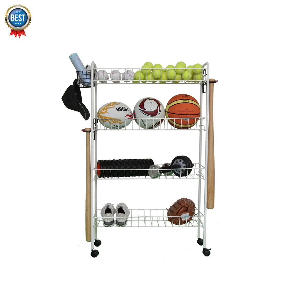 Modern Steel and Iron Headphone Stand Basketball Display Cart Durable Garage Storage Rack
Modern Steel and Iron Headphone Stand Basketball Display Cart Durable Garage Storage Rack