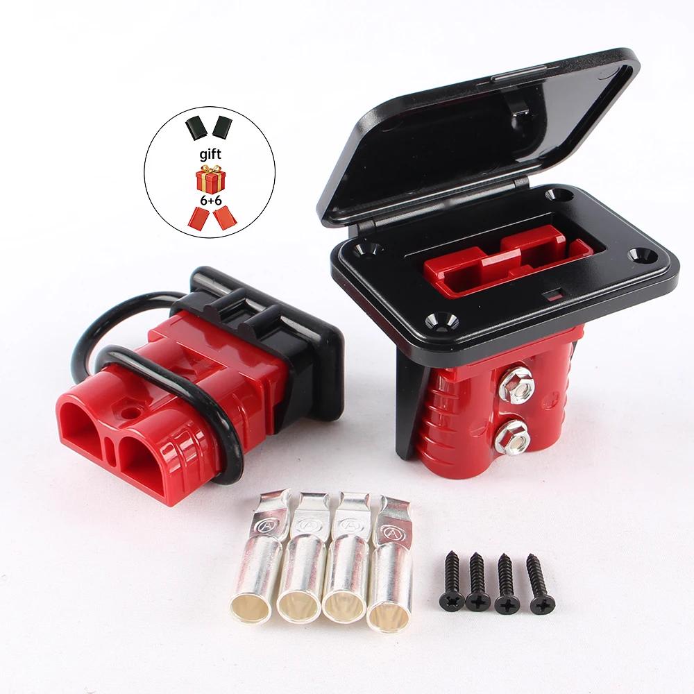 120A 6/4/2 AWG High Current Power Double Pole Quick Connect/Disconnect Battery Connector Plug Kit With Mounting Bracket Dust Cap
120A 6/4/2 AWG High Current Power Double Pole Quick Connect/Disconnect Battery Connector Plug Kit With Mounting Bracket Dust Cap