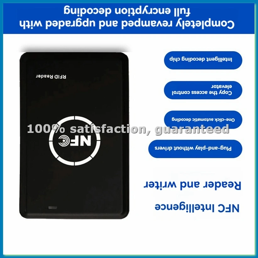 5 шт. NFC считыватель смарт-карт, считыватель IC RFID-карт, копировщик RFID, дубликатор 13,56 МГц и 125 кГц, зашифрованный программатор - A56M
5 шт. NFC считыватель смарт-карт, считыватель IC RFID-карт, копировщик RFID, дубликатор 13,56 МГц и 125 кГц, зашифрованный программатор - A56M