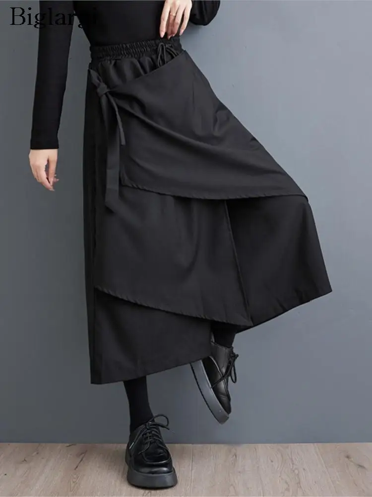 Oversized Autumn New Black Skirt Pant Women Pleated Irregular Modis Casual Ladies Trousers High Waist Wide Leg Woman Pants
Oversized Autumn New Black Skirt Pant Women Pleated Irregular Modis Casual Ladies Trousers High Waist Wide Leg Woman Pants