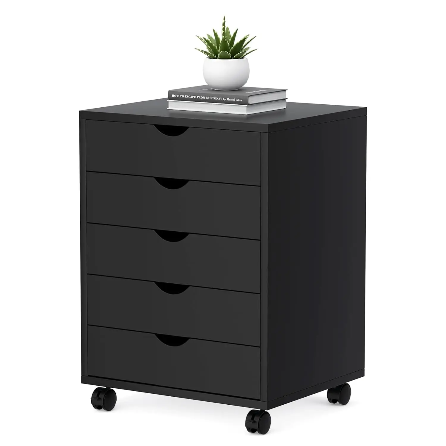 5 Drawer Mobile File Cabinet with Wheels, Under Desk Storage Organizer for Home Office, Black
5 Drawer Mobile File Cabinet with Wheels, Under Desk Storage Organizer for Home Office, Black
