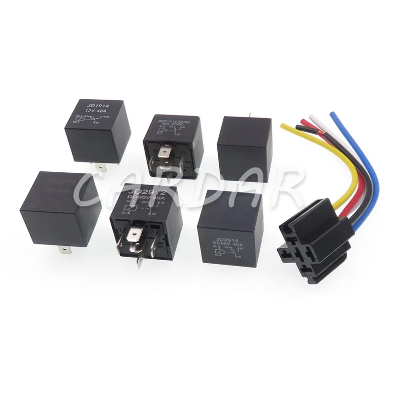 12V-80V 40A 5Pin 1NO 1NC Automobile Relay with Socket Universal Car Relay
12V-80V 40A 5Pin 1NO 1NC Automobile Relay with Socket Universal Car Relay