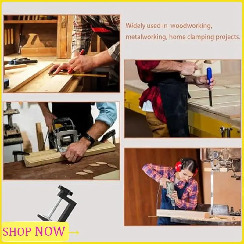Especial 6Pcs G Clamps For Woodworking Universal C-Clamp Small Desk Clamp Cabinet Face Frame With Stable Wide Jaw C Clamps
Especial 6Pcs G Clamps For Woodworking Universal C-Clamp Small Desk Clamp Cabinet Face Frame With Stable Wide Jaw C Clamps