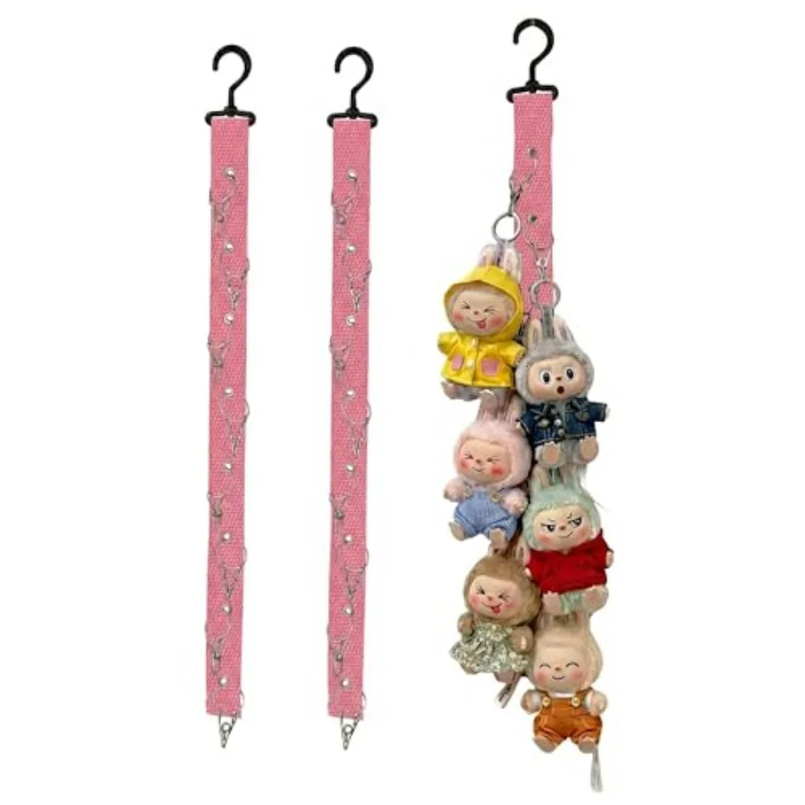Plush Doll Hanging Storage Rope Display Rack with 8 Clips Wall Hanging Organizer for Keychain Plushies, Mini Toys Holds up to 3
Plush Doll Hanging Storage Rope Display Rack with 8 Clips Wall Hanging Organizer for Keychain Plushies, Mini Toys Holds up to 3