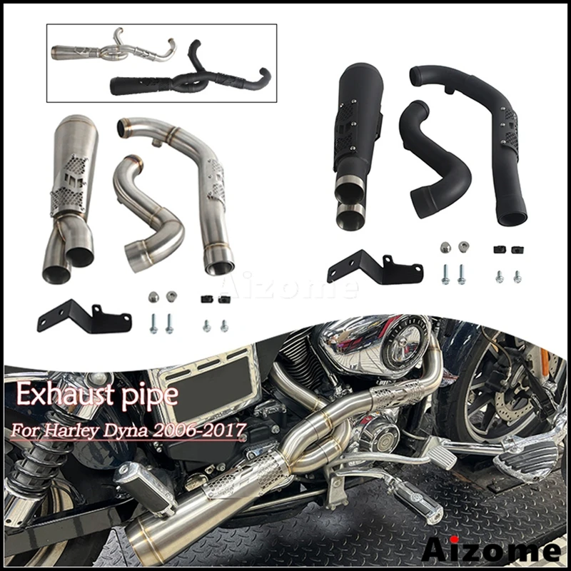 Pazoma 2-into-1 Exhaust Muffler High Output Throaty Racing Sound Bolt-On For Harley Low Rider Dyna Fat Bob CVO Street Bob 06-17
Pazoma 2-into-1 Exhaust Muffler High Output Throaty Racing Sound Bolt-On For Harley Low Rider Dyna Fat Bob CVO Street Bob 06-17