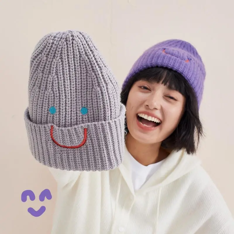 Thickened Knitted Hat with Face Design Unisex Winter Ear Protection Hat Yangjing Brand Non-Adjustable round Top Style
Thickened Knitted Hat with Face Design Unisex Winter Ear Protection Hat Yangjing Brand Non-Adjustable round Top Style
