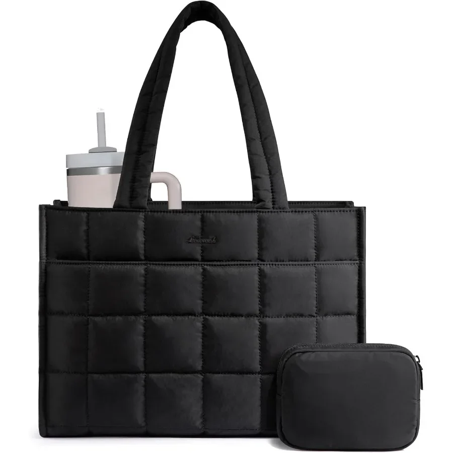 Large Quilted Tote Bag for Women with Zipper Closure 17 Inch Laptop Compartment Ideal for Nurses Teachers College Students Offi
Large Quilted Tote Bag for Women with Zipper Closure 17 Inch Laptop Compartment Ideal for Nurses Teachers College Students Offi