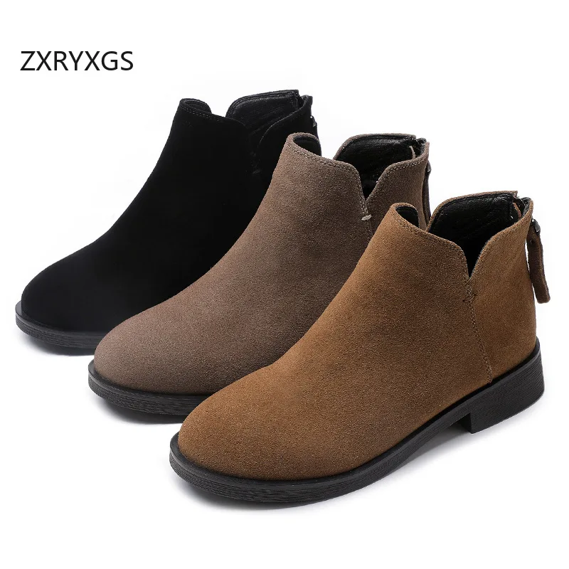 ZXRYXGS 2025 Новые простые короткие ботинки из матовой воловьей кожи с круглым носком, осенне-зимние ботинки, теплые женские ботинки челси на низком каблуке больших размеров
ZXRYXGS 2025 Новые простые короткие ботинки из матовой воловьей кожи с круглым носком, осенне-зимние ботинки, теплые женские ботинки челси на низком каблуке больших размеров