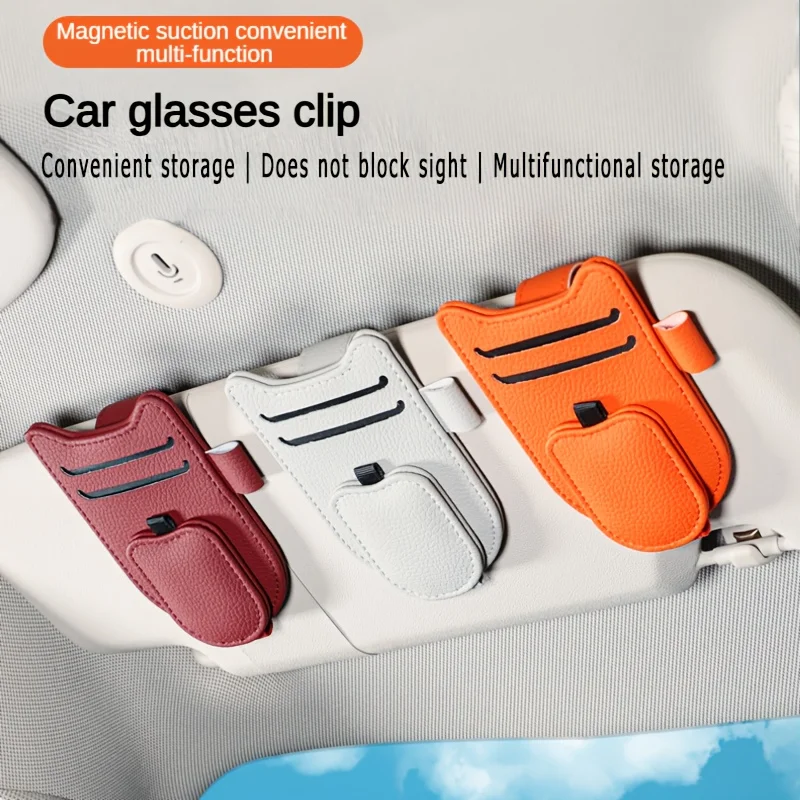 Cat Ear Microfiber Leather Sun Visor Organizer Multi-Functional Car Accessory Compact Space-Saving Holder for Glasses Cards Pens
Cat Ear Microfiber Leather Sun Visor Organizer Multi-Functional Car Accessory Compact Space-Saving Holder for Glasses Cards Pens