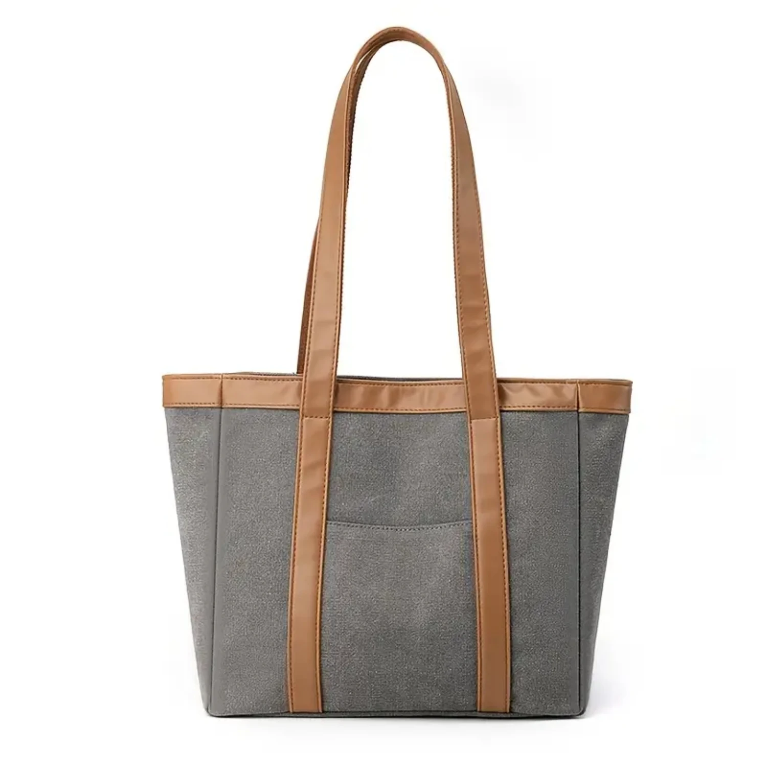 Large Capacity Tote Bag, Simple Zipper Handbag, Women's Casual Shoulder Bag For Work & Shopping
Large Capacity Tote Bag, Simple Zipper Handbag, Women's Casual Shoulder Bag For Work & Shopping