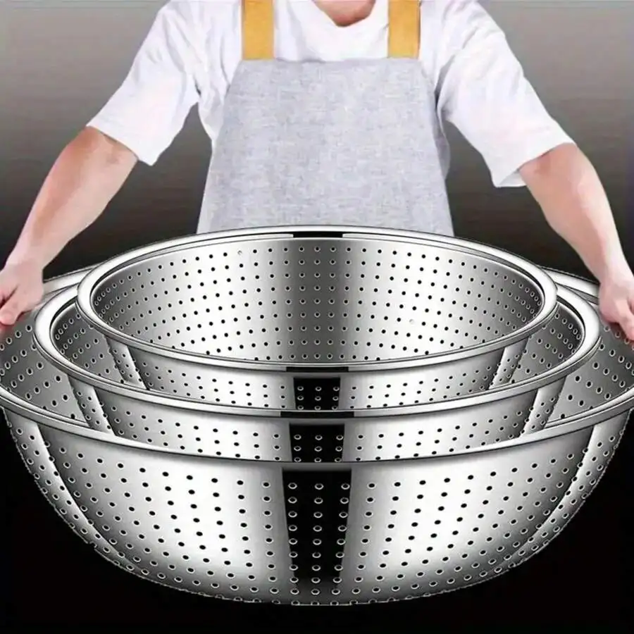 Heavy-Duty 304 Stainless Steel Water Filter Basket - Large Capacity Kitchen Draining Tray, Stable Base, Suitable For Washing Vegetables, Fruits, Rice, Pasta - Ideal Gift For Father's Day, Suitable For Commercial And Home Use, Durable Kitchenware
Heavy-Duty 304 Stainless Steel Water Filter Basket - Large Capacity Kitchen Draining Tray, Stable Base, Suitable For Washing Vegetables, Fruits, Rice, Pasta - Ideal Gift For Father's Day, Suitable For Commercial And Home Use, Durable Kitchenware
