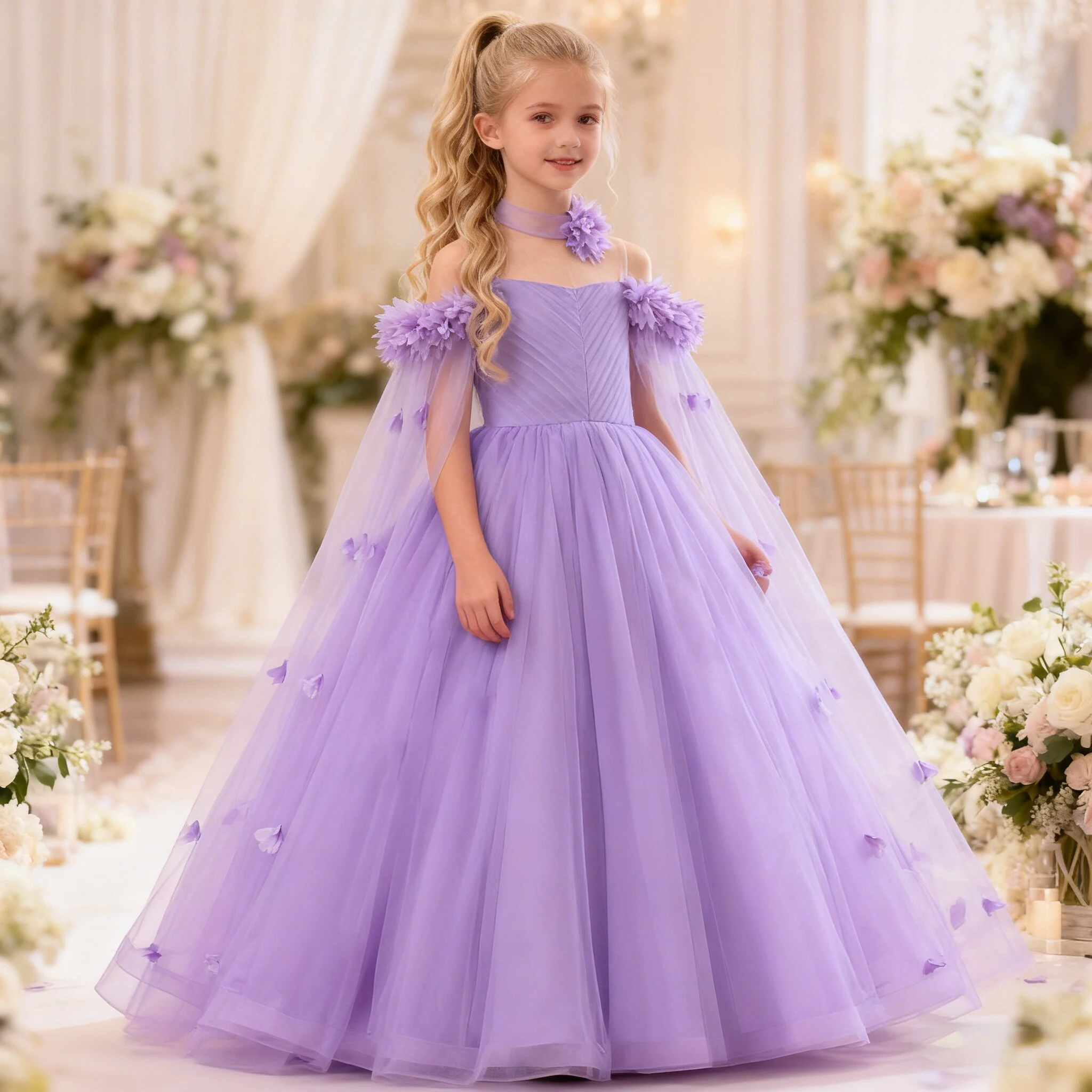 Элегантное Белое Платье для подружки невесты для девочек, Тюлевое свадебное платье с цветочным оформлением, платье принцессы на день рождения и Первое причастие
Элегантное Белое Платье для подружки невесты для девочек, Тюлевое свадебное платье с цветочным оформлением, платье принцессы на день рождения и Первое причастие