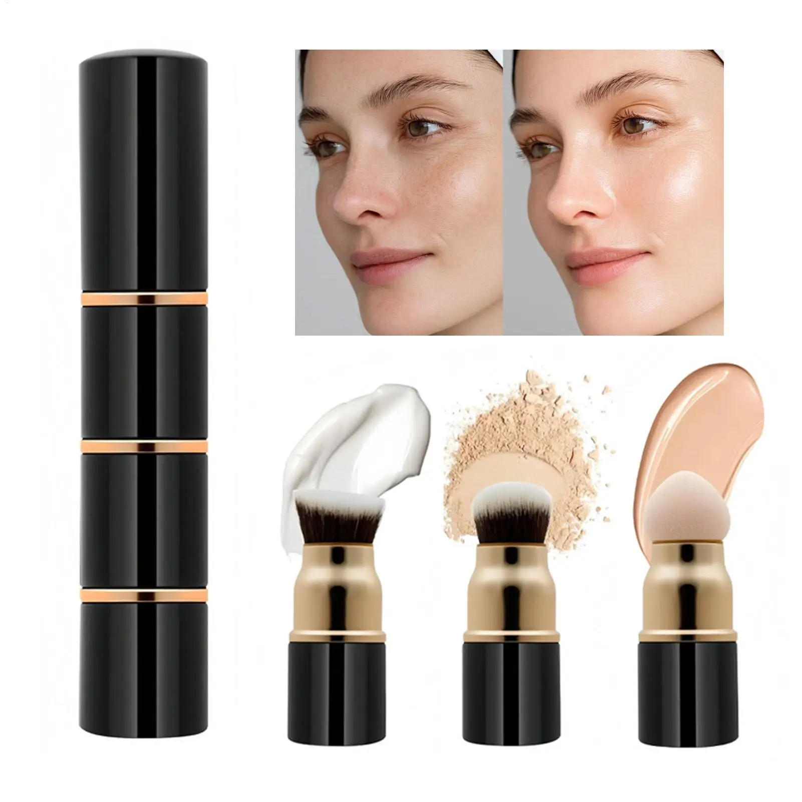 Makeup Brushes Soft Portable Multi Head Applicator Face Makeup Brushes for Beauty Face Travel Body Foundation Concealer Blush
Makeup Brushes Soft Portable Multi Head Applicator Face Makeup Brushes for Beauty Face Travel Body Foundation Concealer Blush