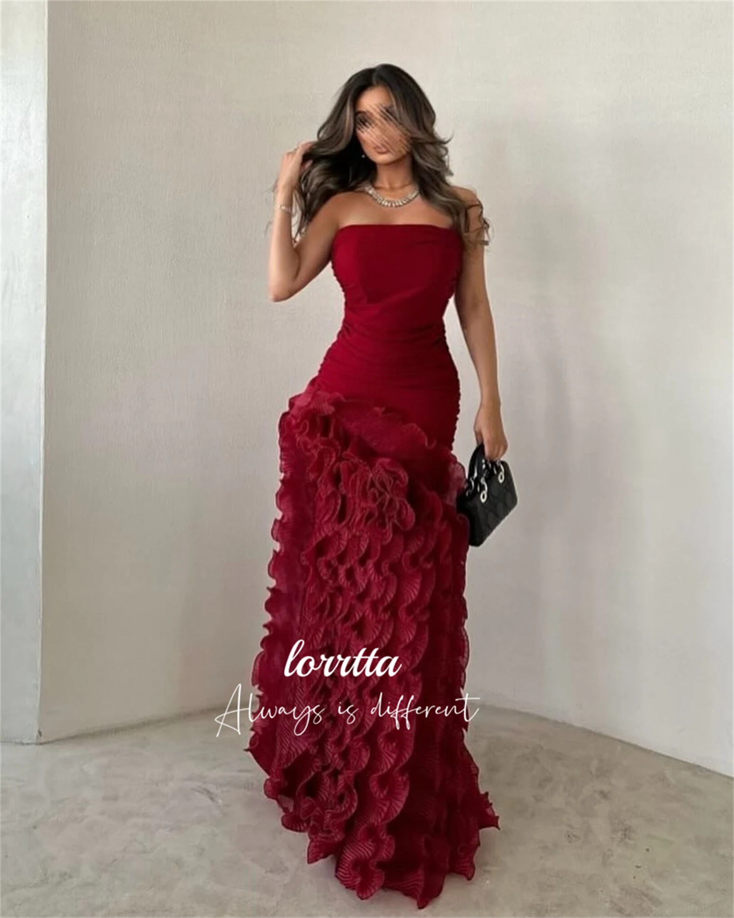 Customized Fishtail Cut Wedding Dresses for Parties Crimson Luxurious Women's Evening Dresses Women Evening Dress فساتين سهرة
Customized Fishtail Cut Wedding Dresses for Parties Crimson Luxurious Women's Evening Dresses Women Evening Dress فساتين سهرة