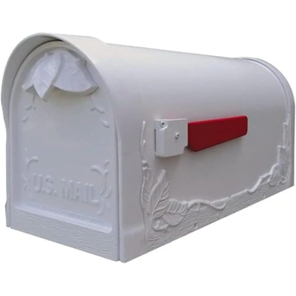 Curbside Lite White Cast Aluminum Mailbox with Post Mount - SC-1003
Curbside Lite White Cast Aluminum Mailbox with Post Mount - SC-1003