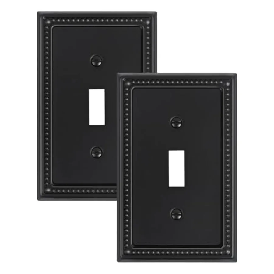 2-Pack Single Toggle Light Switch Cover Plate, Pearls Decorative Switch Plate Covers, 1 Gang Metal Wall Plate, Corrosion Resist
2-Pack Single Toggle Light Switch Cover Plate, Pearls Decorative Switch Plate Covers, 1 Gang Metal Wall Plate, Corrosion Resist