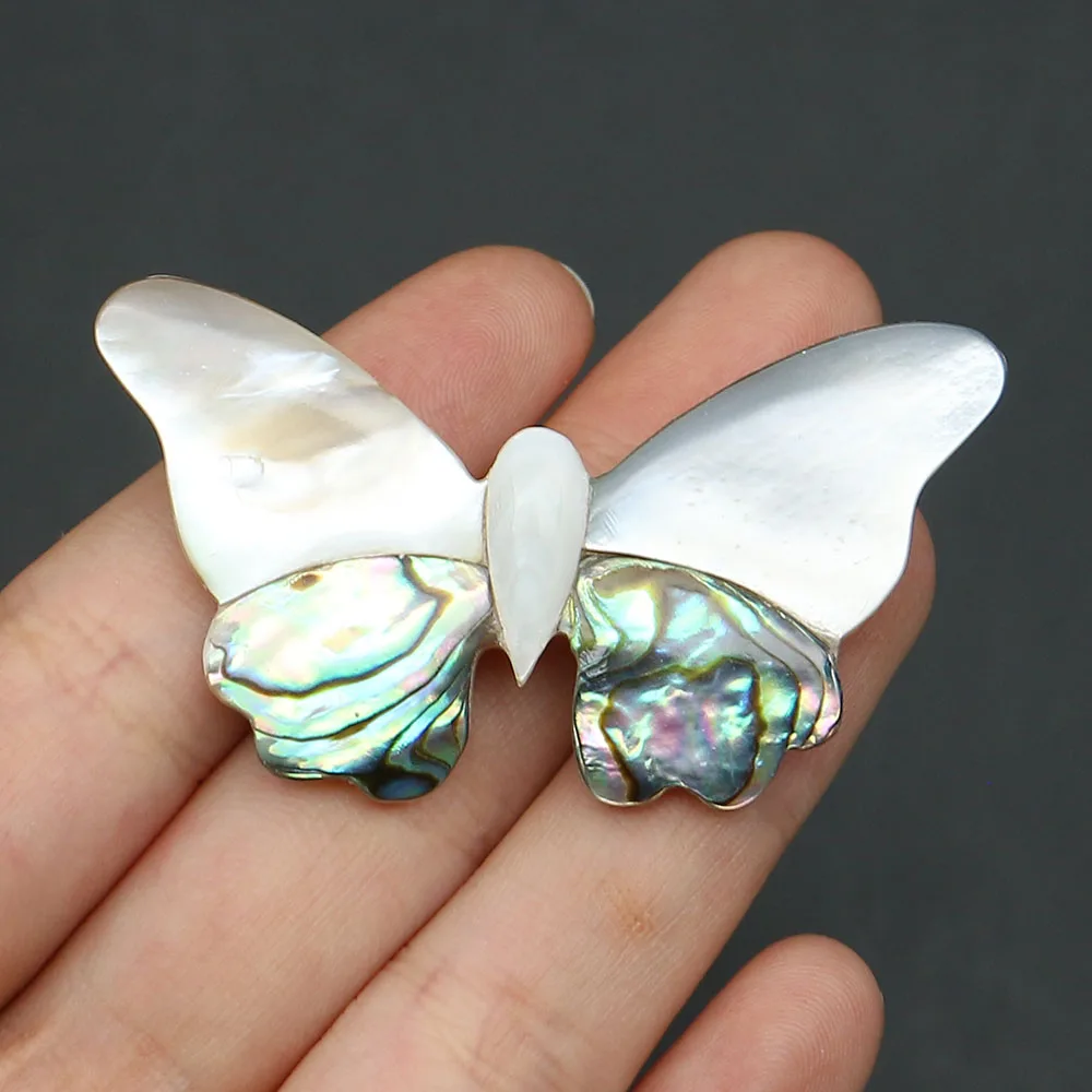 Classic Natural Mother-of-Pearl Butterfly Brooch Abalone And Black Pearl Inlay Creative Women's Necklace Pendant Accessory 1pc
Classic Natural Mother-of-Pearl Butterfly Brooch Abalone And Black Pearl Inlay Creative Women's Necklace Pendant Accessory 1pc