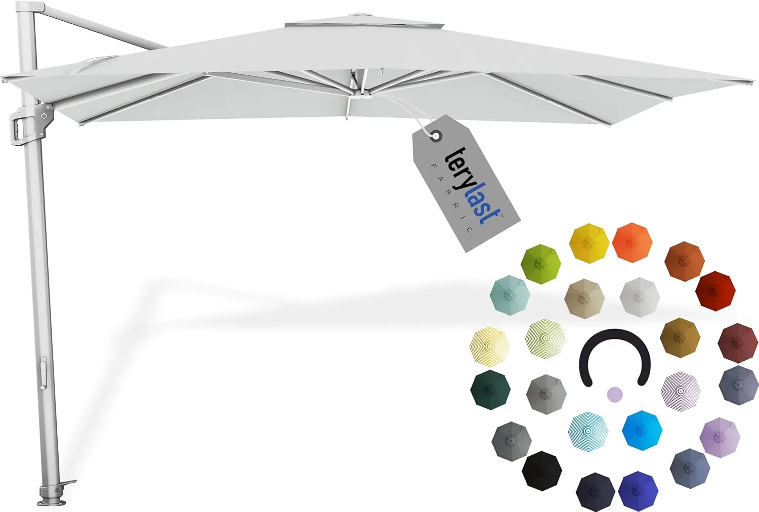 Umbrellas The Grande Square 9 x 9 FT Outdoor Cantilever Patio Umbrella w/Terylast Off Cream (Off White) Polyester Fabric - 8 Ri
Umbrellas The Grande Square 9 x 9 FT Outdoor Cantilever Patio Umbrella w/Terylast Off Cream (Off White) Polyester Fabric - 8 Ri
