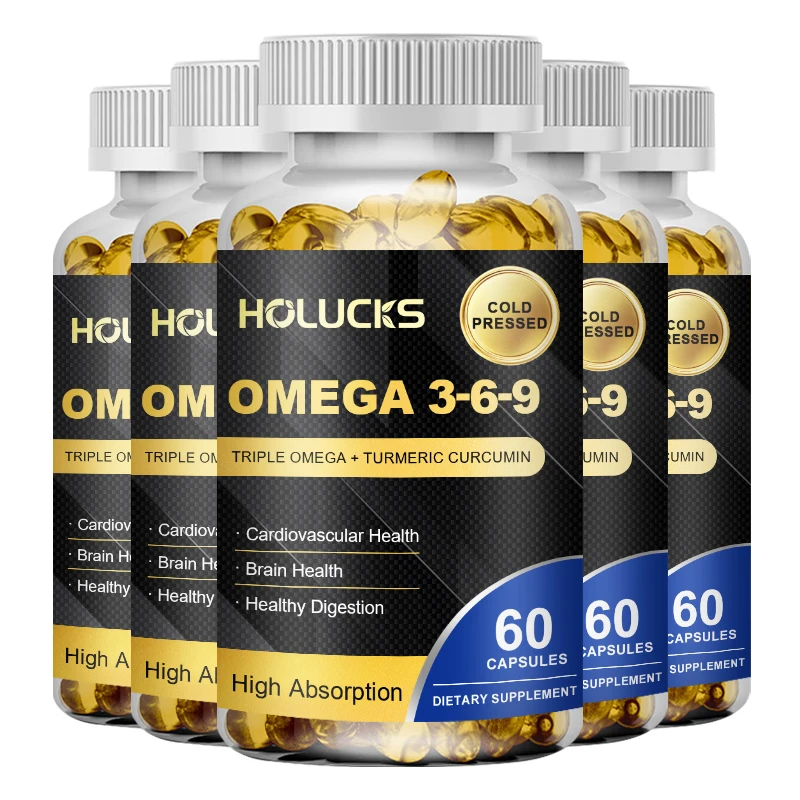 HOLUCKS Omega 3-6-9 Fish Oil Supplement, with Turmeric, Supports Heart Health, Brain Function, Skin Care & Daily Immune System
HOLUCKS Omega 3-6-9 Fish Oil Supplement, with Turmeric, Supports Heart Health, Brain Function, Skin Care & Daily Immune System