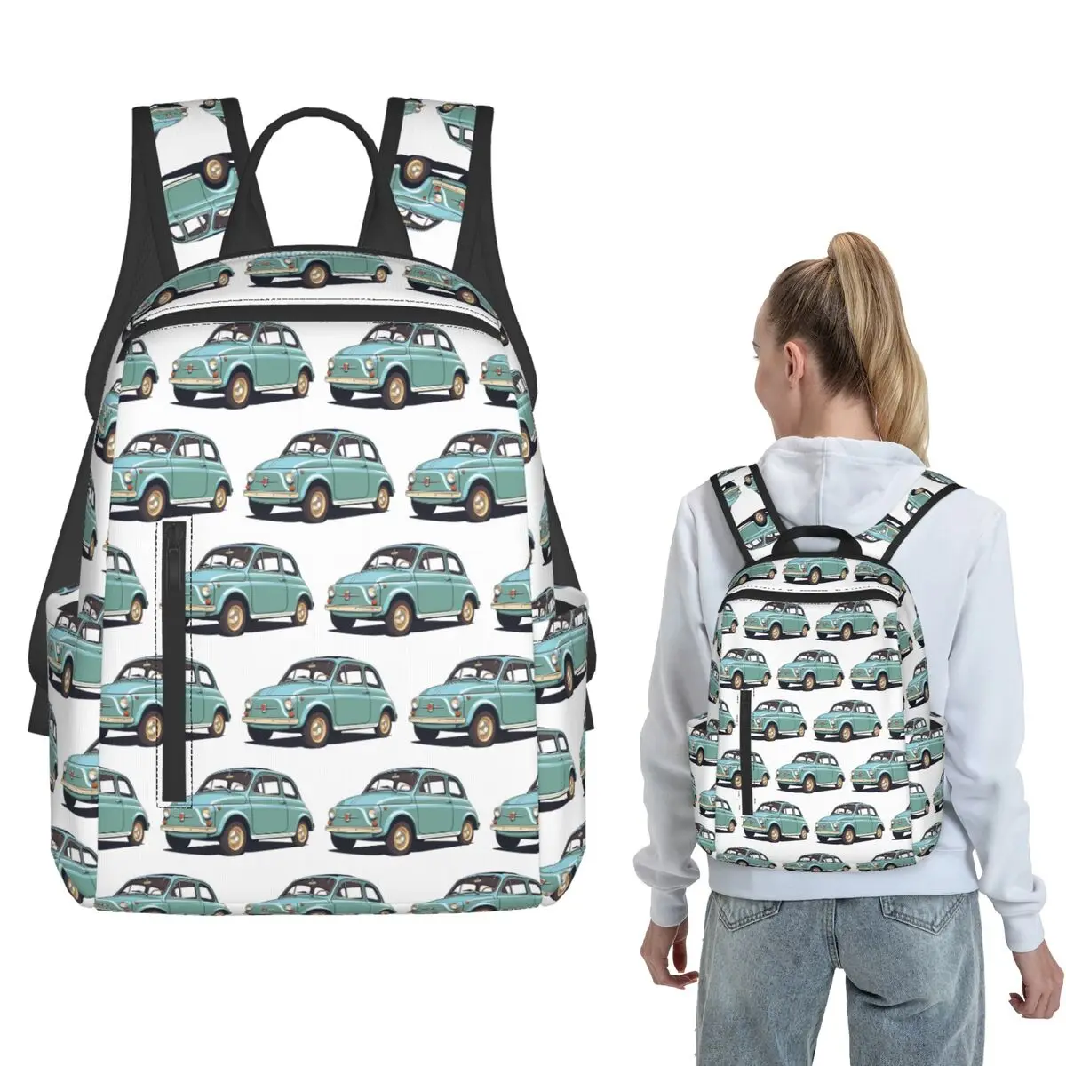 Fiat 500 Backpack Daypack Boys Girls BookBag School Bag Shoulder Bags for Men Women
Fiat 500 Backpack Daypack Boys Girls BookBag School Bag Shoulder Bags for Men Women