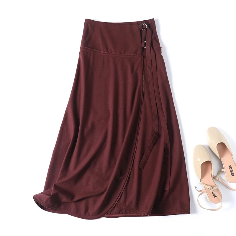 YENKYE Spring 2025 Women Sarong With Buckle Red A-line Midi Skirt Vintage High Waist Elegant Summer faldas mujer
YENKYE Spring 2025 Women Sarong With Buckle Red A-line Midi Skirt Vintage High Waist Elegant Summer faldas mujer