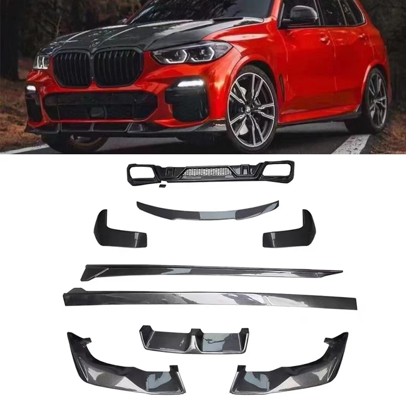 LD style For BMW G05 X5 2019 2020 2021 2022 2023 Real Carbon Fiber Front Bumper Lip Rear Spoiler Diffuser Side Skirt Body Kit
LD style For BMW G05 X5 2019 2020 2021 2022 2023 Real Carbon Fiber Front Bumper Lip Rear Spoiler Diffuser Side Skirt Body Kit