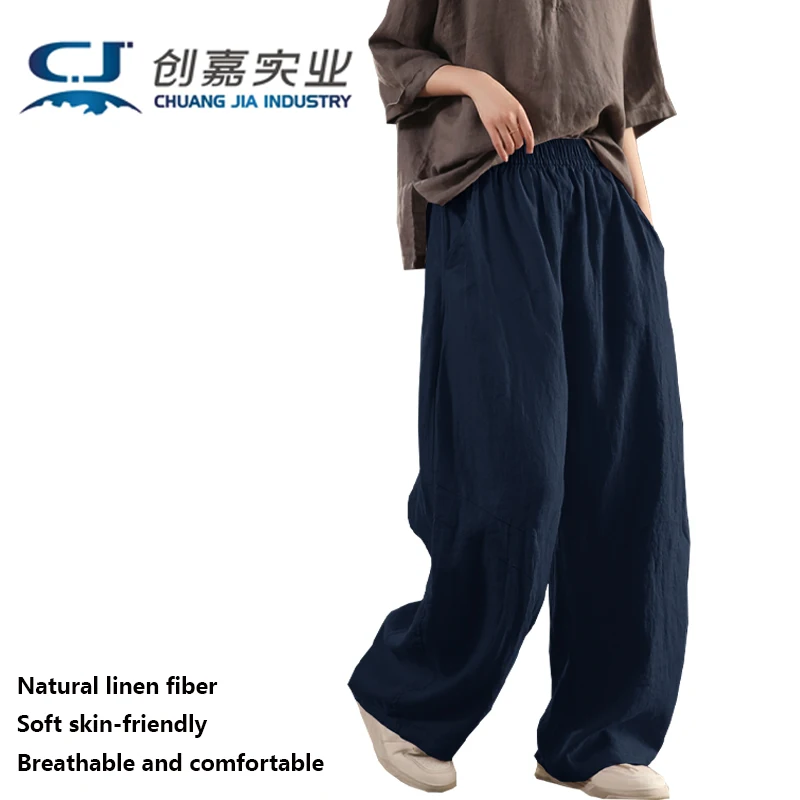 Natural Pure Linen Women's Trousers, Pink Loose Wide-leg Trousers, Outdoor Travel, Casual Comfortable and High-end Women's Wear
Natural Pure Linen Women's Trousers, Pink Loose Wide-leg Trousers, Outdoor Travel, Casual Comfortable and High-end Women's Wear