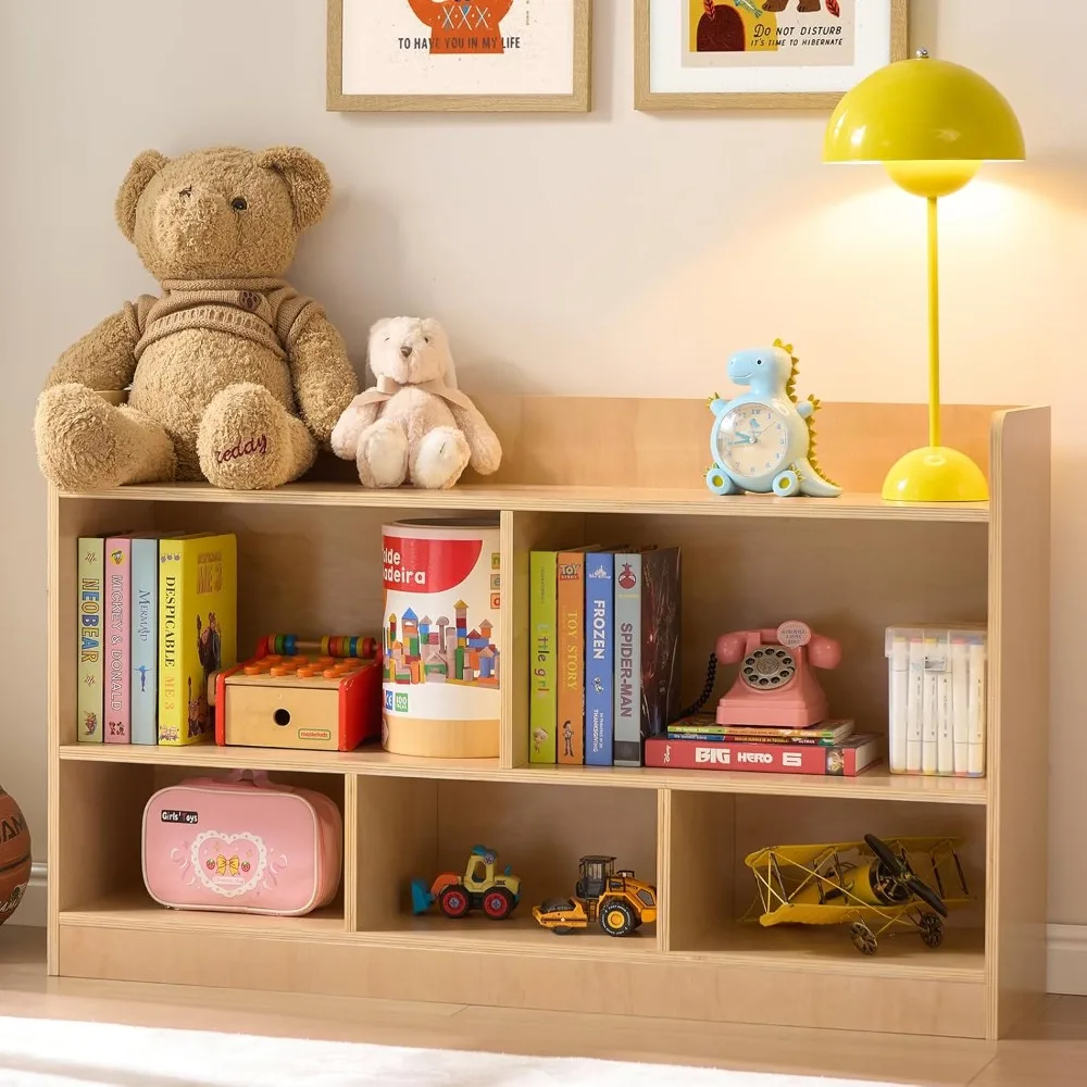US Shipping Wooden Storage Cabinet 2 Tier Montessori Bookshelf 5 Section Kids Toy Organizer Bookshelf for Playroom
US Shipping Wooden Storage Cabinet 2 Tier Montessori Bookshelf 5 Section Kids Toy Organizer Bookshelf for Playroom