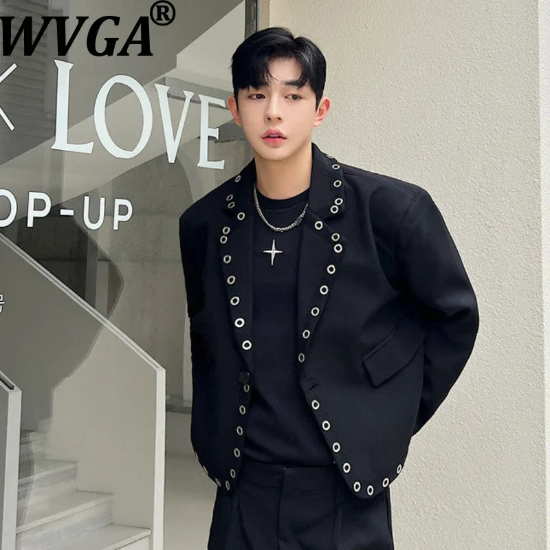 WVGA Spring New Men Tide Trendy Multi-Eyelet Decorative Styling Short Blazer Niche Chic Casual Long Sleeve Suit Coats Ins W19515
WVGA Spring New Men Tide Trendy Multi-Eyelet Decorative Styling Short Blazer Niche Chic Casual Long Sleeve Suit Coats Ins W19515