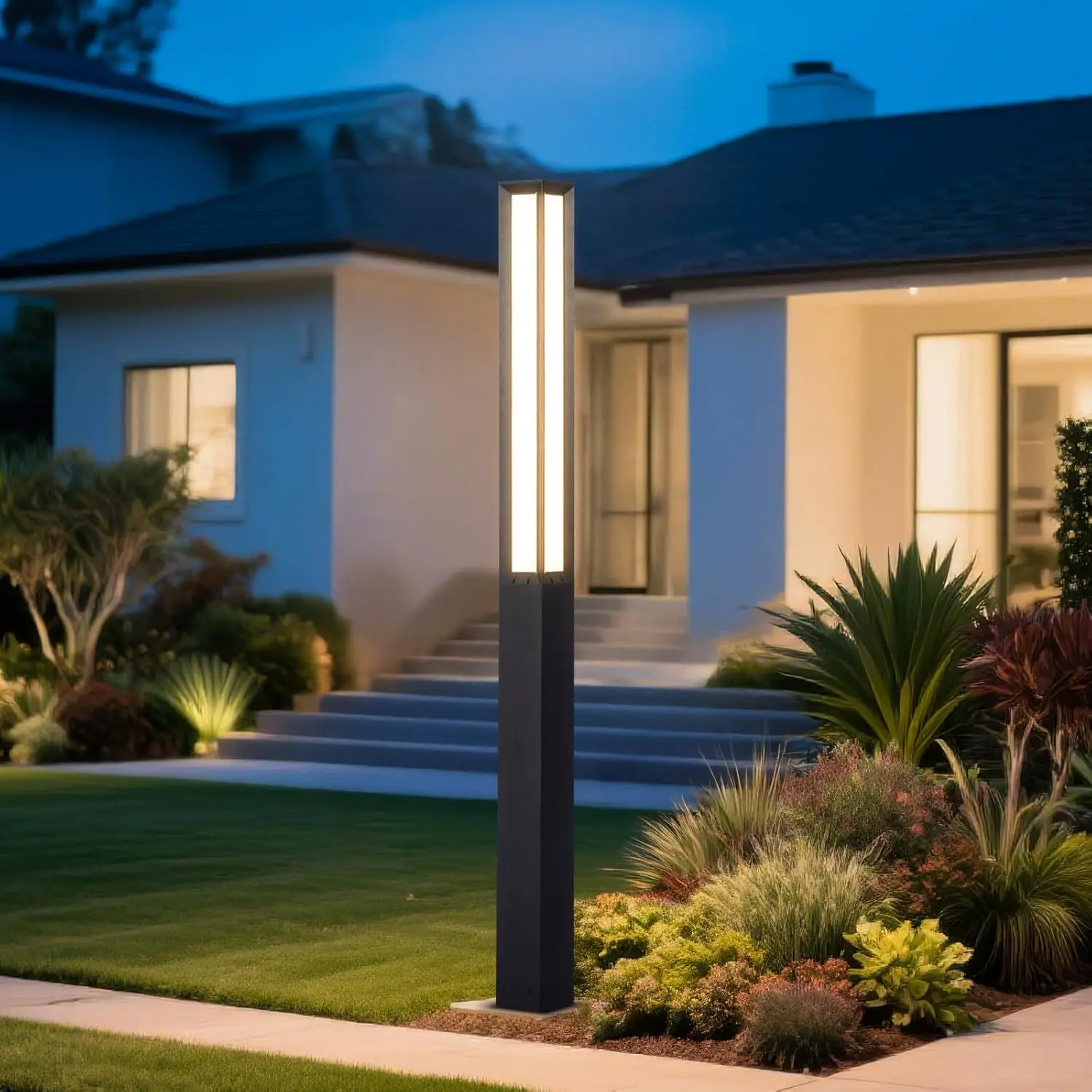 Path Lights, 92" Tall Outdoor Pathway Bollard Light Waterproof, Driveway Pole Lamp 3000K LED Yard Walkway Lighting, Mo
Path Lights, 92" Tall Outdoor Pathway Bollard Light Waterproof, Driveway Pole Lamp 3000K LED Yard Walkway Lighting, Mo